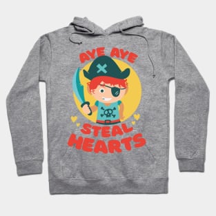 Cute Pirate Valentines Steal Hearts Hoodie